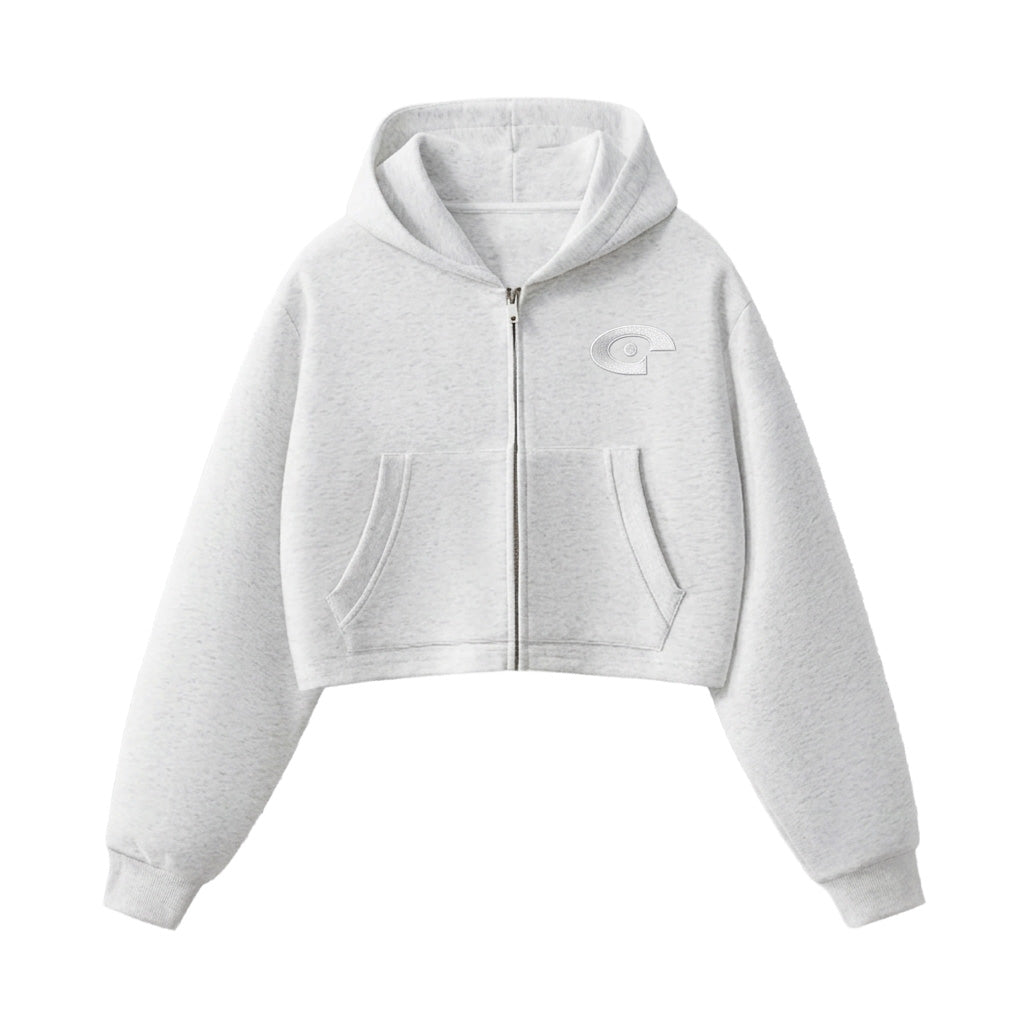 CEEPOINT CROP HOODIE (IVORY)