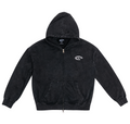 CEEPOINT RETRO WASHED ZIP HOODIE (BLACK)