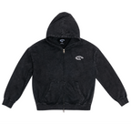 CEEPOINT RETRO WASHED ZIP HOODIE (BLACK)