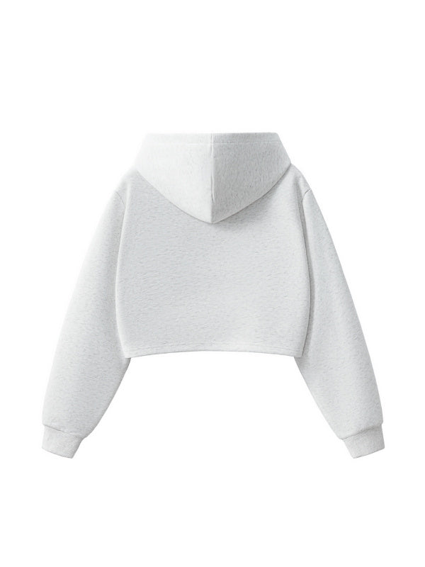 CEEPOINT CROP HOODIE (IVORY)